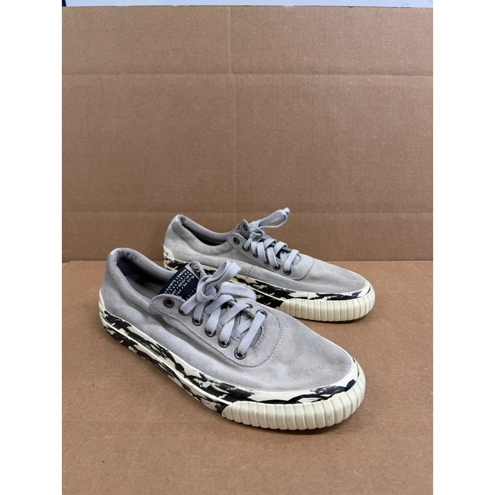 AllSaints Knox Suede Lace Up Low Top Sneakers Grey Mens Size 13 US / 46 EU